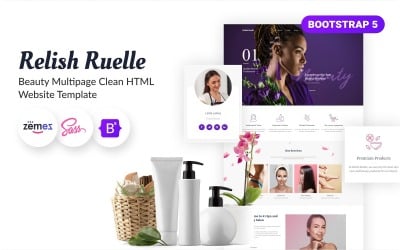 Relish Ruelle - адаптивний шаблон сайту салону краси