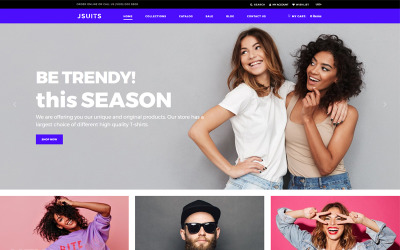 Responzivní Shopify motiv "Jsuits - Clothing Multicurrency Fancy" #76138