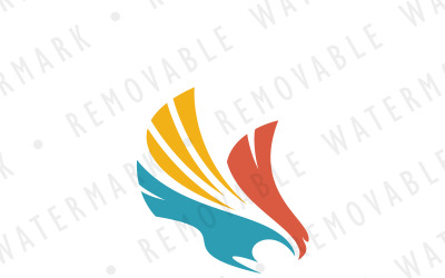 Szablon Logo Swooping Hawk