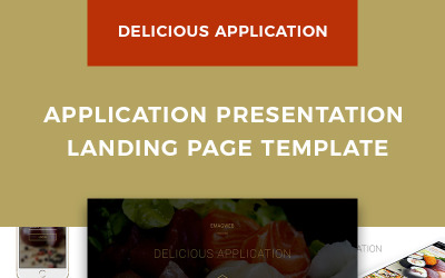 Applicazione deliziosa | Modello PSD della pagina di destinazione