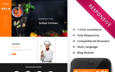 Hotrod Fast Food - Responsieve OpenCart-sjabloon