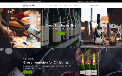"MyBottle - Drinks & Beverages Clean" Responsive Shopify Thema №76259