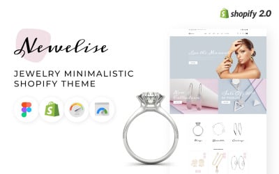 Newelise - Tema elegante minimalista do Shopify de joias