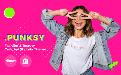 PUNSKY - креативная тема для Shopify в сфере моды и красоты
