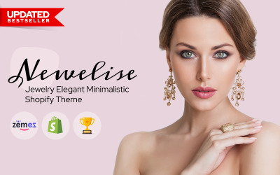 Reszponzív Newelise - Jewelry Elegant Minimalistic Shopify sablon 76258