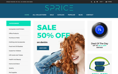 Sprice - Мощная тема Shopify для чистой загрузки