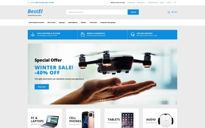 BestEl - Electronics Store Ready-To-Use Minimalistic OpenCart Template
