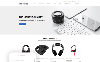 ETRONIX - Готовая к использованию минималистичная тема Shopify для магазина электроники