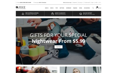 Fleekie - Kids Fashion & Clothing Clean OpenCart Template