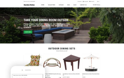 Garden Relax: tema de Shopify limpio para muebles, listo para usar