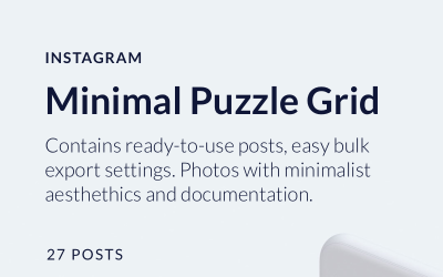 Minimal Instagram Puzzle Grid Social Media Template