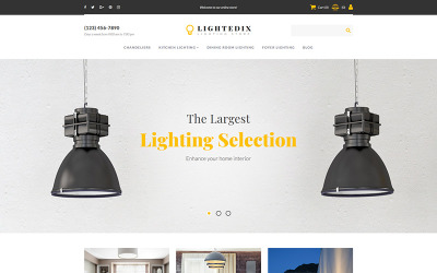 Modello MotoCMS E-commerce Responsive #76322 "Lightedix - Lightning Store"