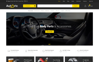 Responsivt Autoric - Spare Parts Store WooCommerce Theme WooCommerce-tema #76375