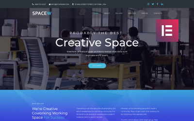 Spacew - Бізнес багатоцільова сучасна тема WordPress Elementor