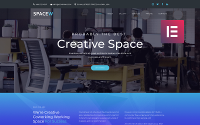 Spacew - Thème Elementor moderne et polyvalent pour les entreprises