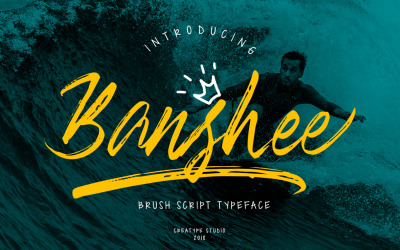 Carattere corsivo pennello Banshee