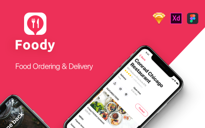 Foody - Food Mobile App Elements uživatelského rozhraní