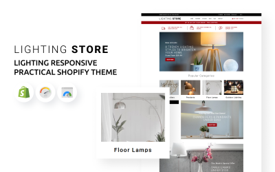 Loja de Iluminação - Tema Shopify Prático de Iluminação Responsiva