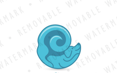 Spiral Shell Dog Logo Template
