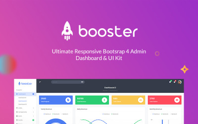 Booster - szablon administratora Bootstrap + Laravel Dashboard