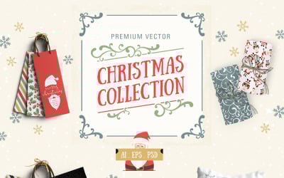 Colección de Navidad de vector - ilustración