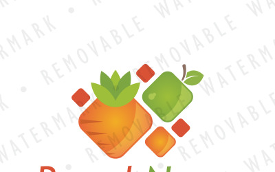 Čtvercové vitamíny Logo šablona