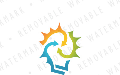 Smart Synergy Bulb Logo Template