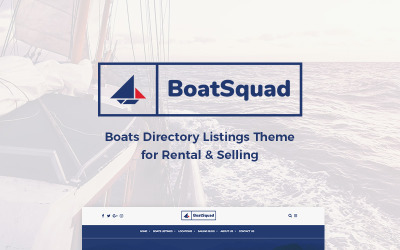 BoatSquad - тема WordPress со списком лодок