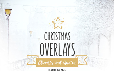 Christmas Overlays - Vector Set - Illustration