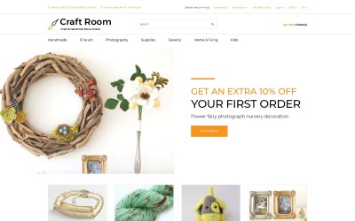 Craft Room - Адаптивный стильный шаблон OpenCart ручной работы