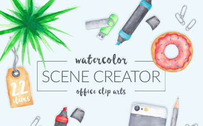 Creador de escenas de acuarela - Ilustración