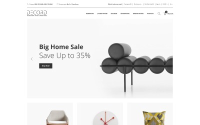 Decord - Interior And Furniture Store Clean OpenCart Template