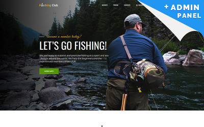 "Fishing Club" Responsive Landingspagina Template №76632
