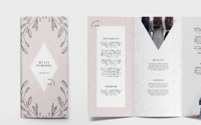 Floral Trifold Flyer - Corporate Identity Template