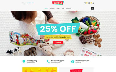 LitTOLS - Toys &amp; Games Store MotoCMS Ecommerce Template