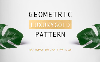 Motif géométrique de luxe en or