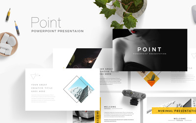 Point Creative Präsentation PowerPoint-Vorlage