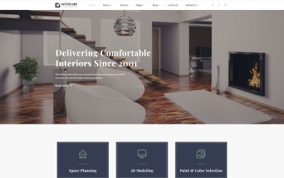 Responsive Intercube - Interior Design Ready-to-Use Modern HTML5 Web Sitesi #76650