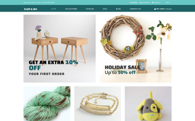 Reszponzív Craft & Art - Handmade & Craft Store Shopify sablon 76656