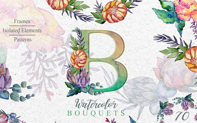 Bouquets A Special Case Watercolor Png - Ilustração