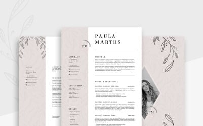 FLORAL CV + mall för CV-brev