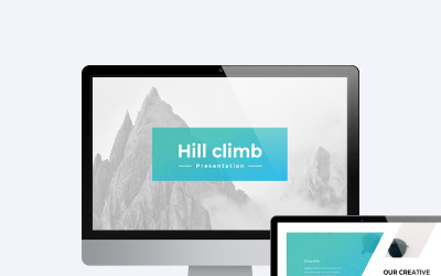 Hill climb - шаблон PowerPoint