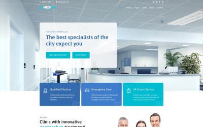 Joomla Vorlage namens "MEDILife - Medical Sticky Menu Modern" #76770