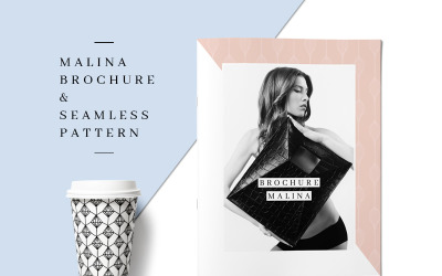 MALINA 24 Seiten Broschüre + 20 Muster - Corporate Identity Vorlage