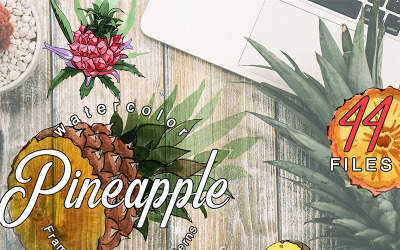 Pineapple Watercolor Png - Illustration