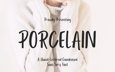 Carattere Sans Serif in porcellana