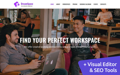 DreamSpace - Coworking Templates Moto CMS 3 №76812