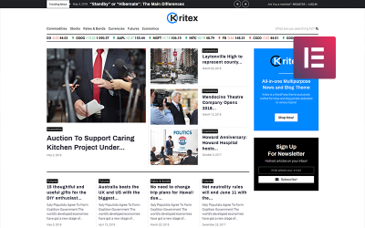 Kritex - Corporate News Blog Modern Elementor WordPress Theme
