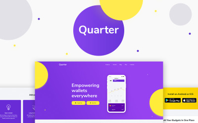 "Quarter Mobile Application" - Weblium концепт сайту №76862