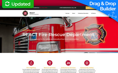 React - Modello di pagina di destinazione dei vigili del fuoco